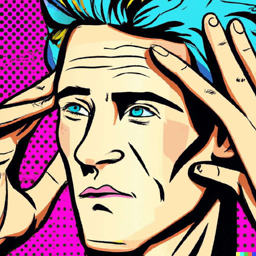 a representation of anxiety, pop art